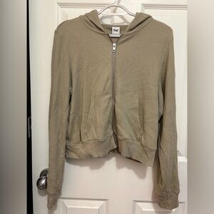 Aritzia TNA waffle zip up